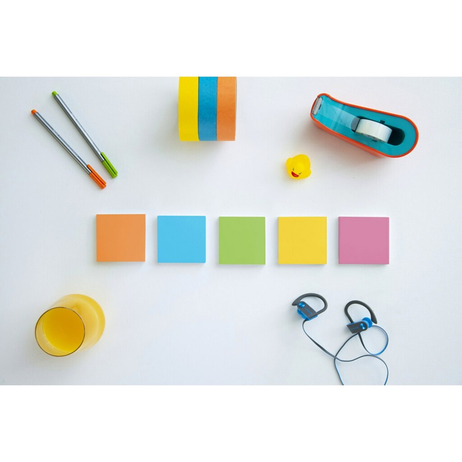 Coloured Stickies with Square Adhesive -12 Pack