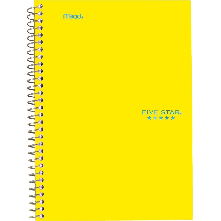 College Ruled Five Subject Spiral Notebook, 3 Hole Punched, Perforated -  Roaring Spring Paper Products