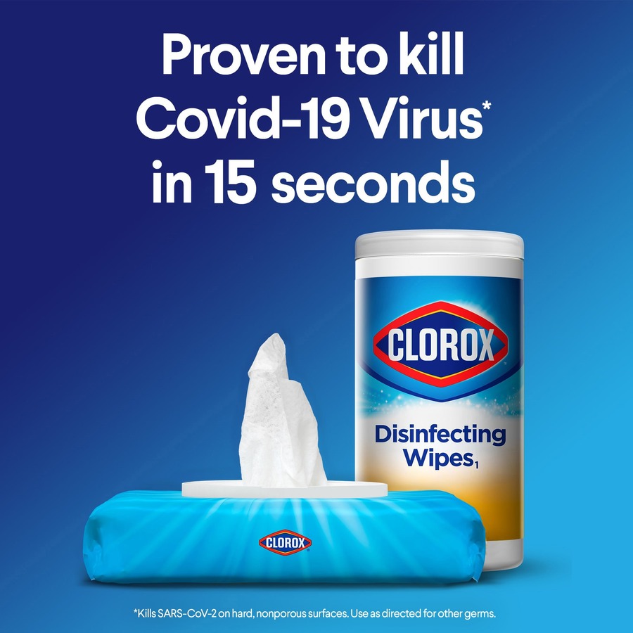 Clorox Disinfecting Cleaning Wipes ReadyToUse Wipe Crisp Lemon Scent 35 / Canister 1