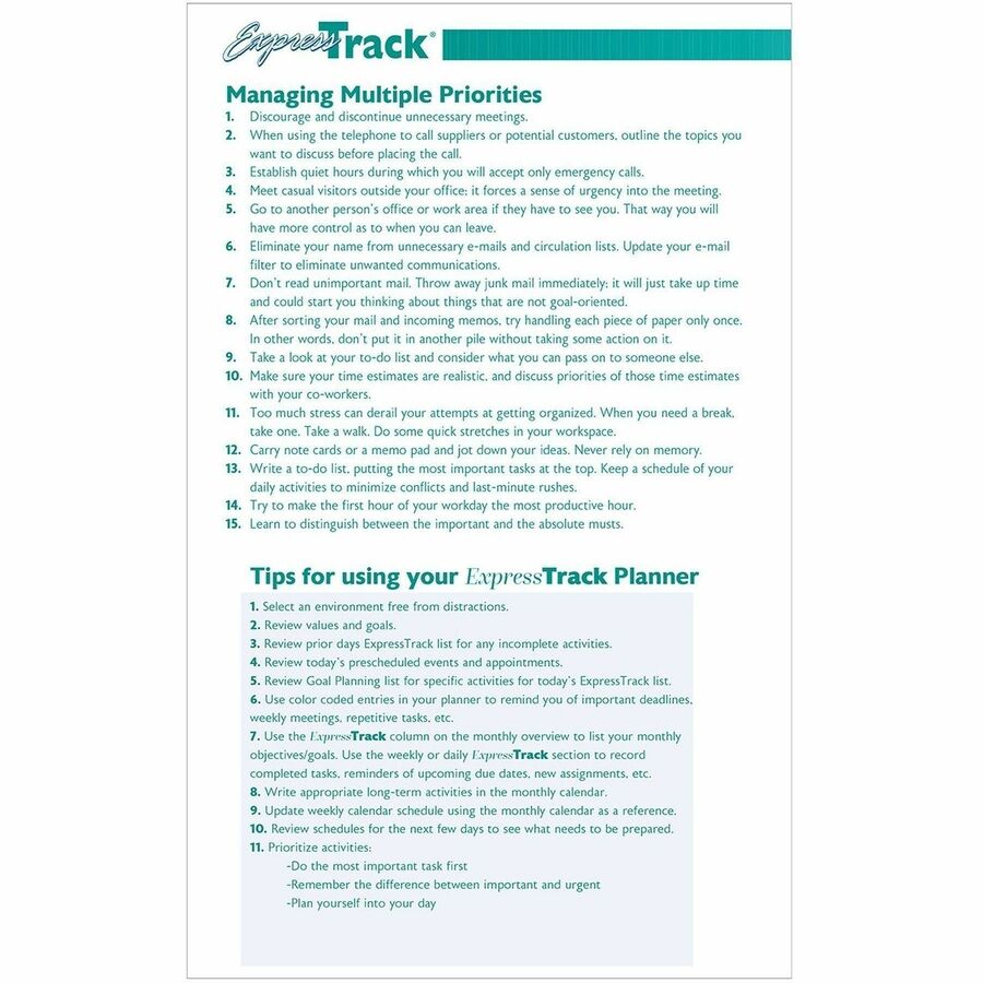 Picture of House of Doolittle Express Track Small Weekly/Monthly Calendar Planner