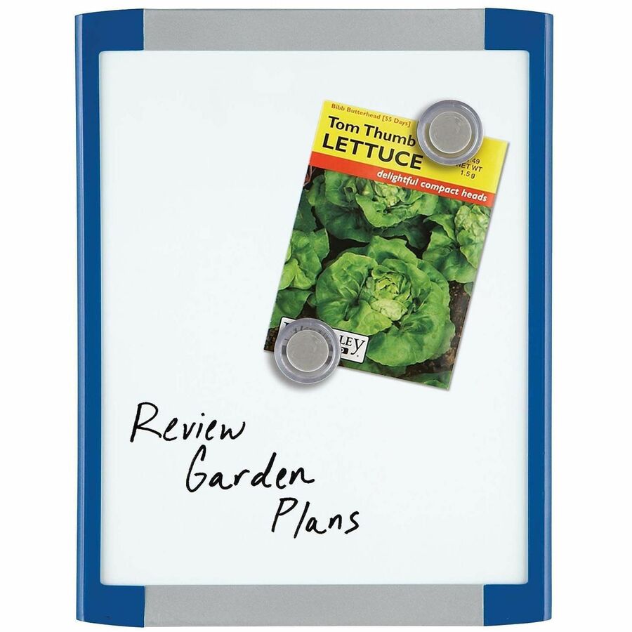 Quartet Decorative Dry-erase Whiteboard - 11" (0.9 ft) Width x 8.5" (0.7 ft) Height - White Stainless Steel Surface - Assorted Plastic Frame - Rectangle - Magnetic - Stain Resistant - 1 Each