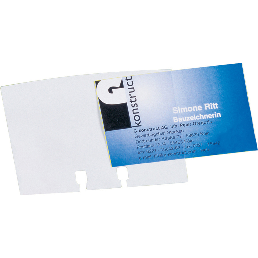 DURABLE® VISIFIX® Desk Business Card File - 100 Double-Sided Sleeves - For 2.87" x 4.12" Size Card - 25 Alphabetical Index Sleeves - Black, Gray