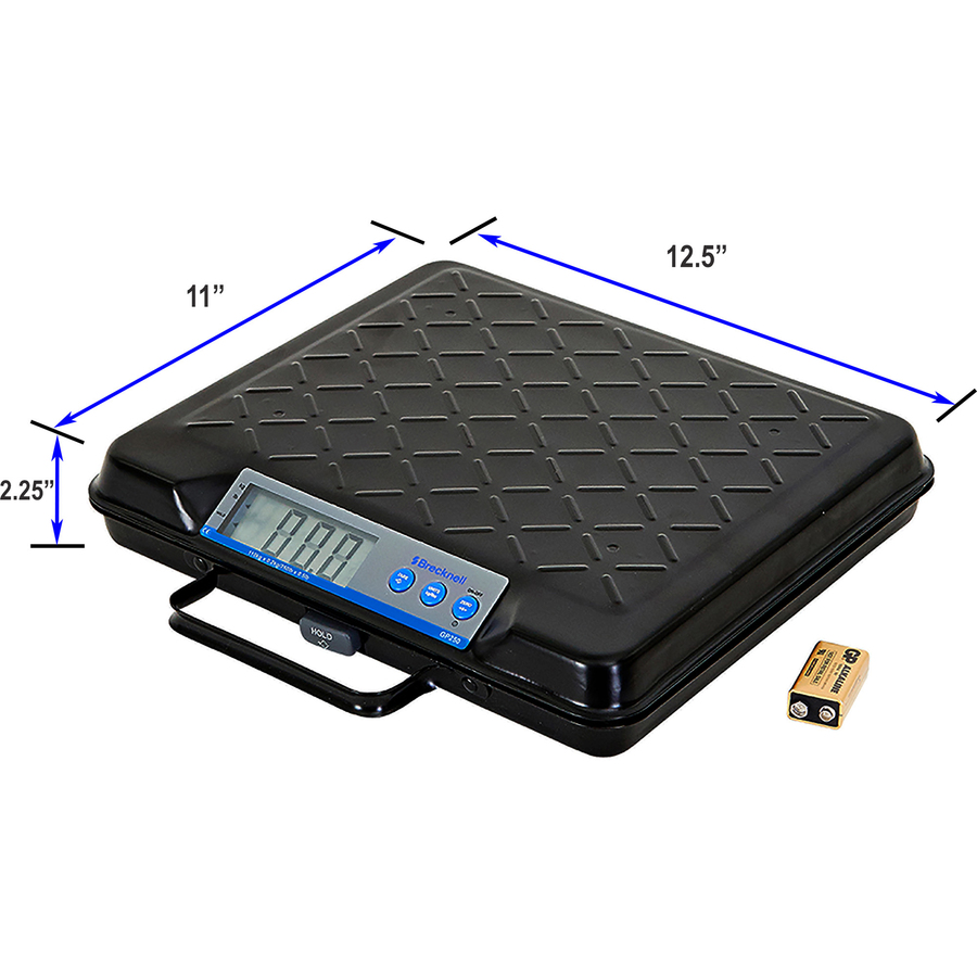 Brecknell Digital Bench Scale - 250 lb / 110 kg Maximum Weight Capacity - Black