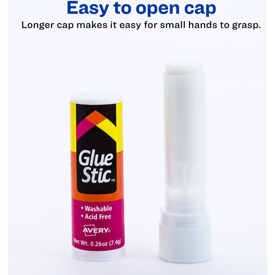 Avery® Glue Stick - 0.26 oz - 6 / Pack - WhiteAVE98095, AVE 98095 - Office  Supply Hut