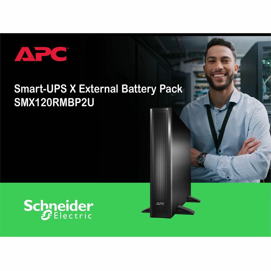 APC Smart-UPS X External Battery Pack, Rack/Tower 2U, 120Vdc, W/rail kit
