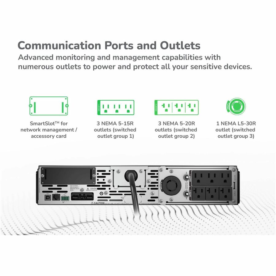 APC Smart-UPS X, Line Interactive, 3kVA, Rack/tower convertible 2U, 100V-127V, 3x 5-15R+3x 5-20R+1x L5-30R NEMA, SmartSlot, Extended runtime