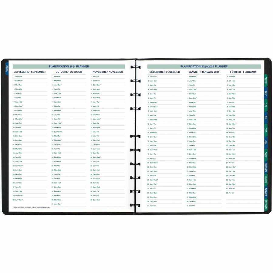 Blueline Miracle Bind/Twin Wire 16-Month Monthly Planner, 11"x 9-1/16" , Bilingual