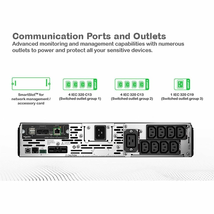 APC Smart-UPS X, Line Interactive, 3kVA, Rack/tower convertible 2U, 208V-230V, 8x C13+1x C19 IEC, SmartSlot, Extended runtime