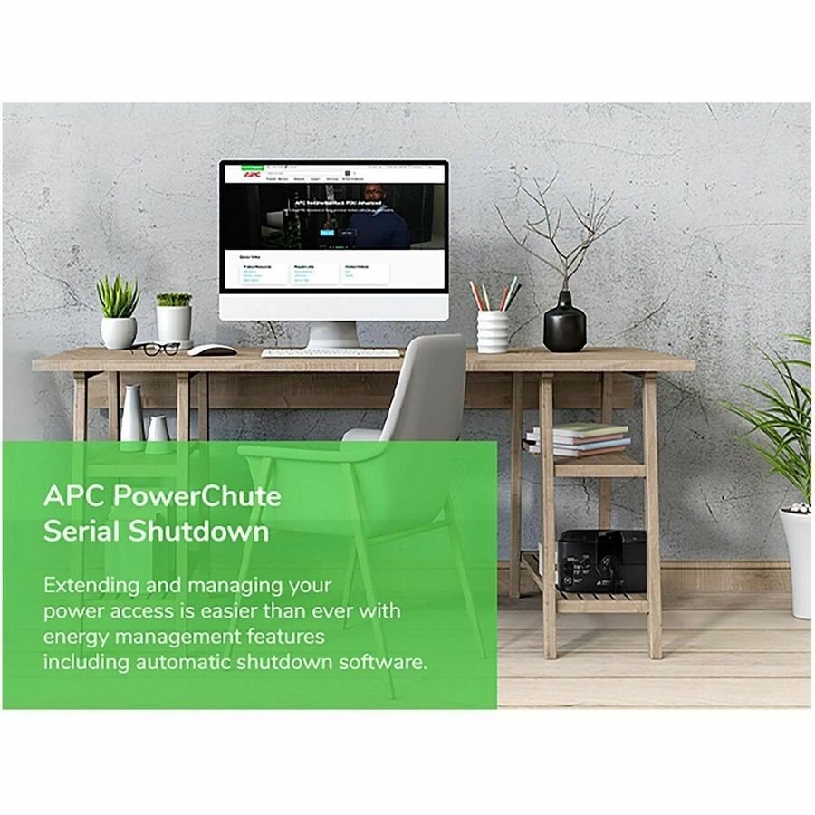 APC Back-UPS 650VA, 120V, 8 NEMA outlets (4 surge)