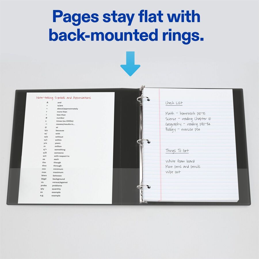 Picture of Mini Durable View 3-Ring Binder, 0.5 Round Rings, For 5.5x8.5 Sheets, White, 1 EA/EA