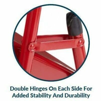 National Public Seating 200 Series All-Steel Folding Chair - Tubular Steel Frame Material - Red - Steel, Polypropylene - 4 / Carton