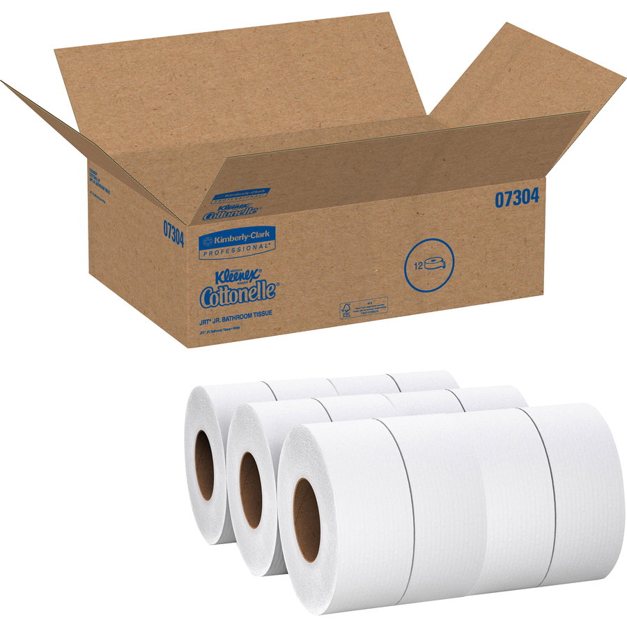 Scott Essential Extra Soft JRT Bathroom Tissue - 3.55" x 750 ft - White - 12 / Carton