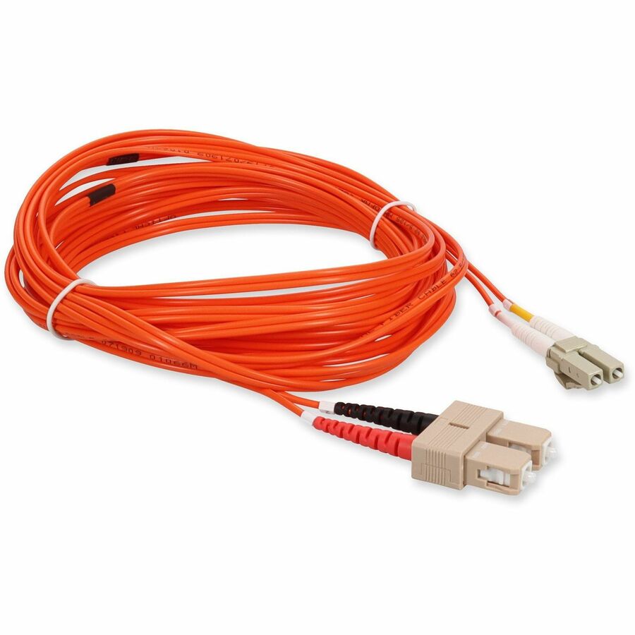 AddOn 3m SC to LC Orange OM1 Duplex OFNR (Riser-Rated) MMF Fiber Patch Cable