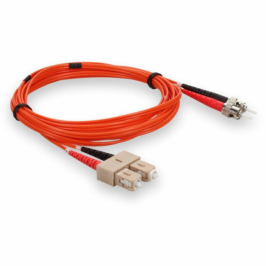AddOn 3m ST to SC Orange OM1 Duplex OFNR (Riser-Rated) MMF Fiber Patch Cable