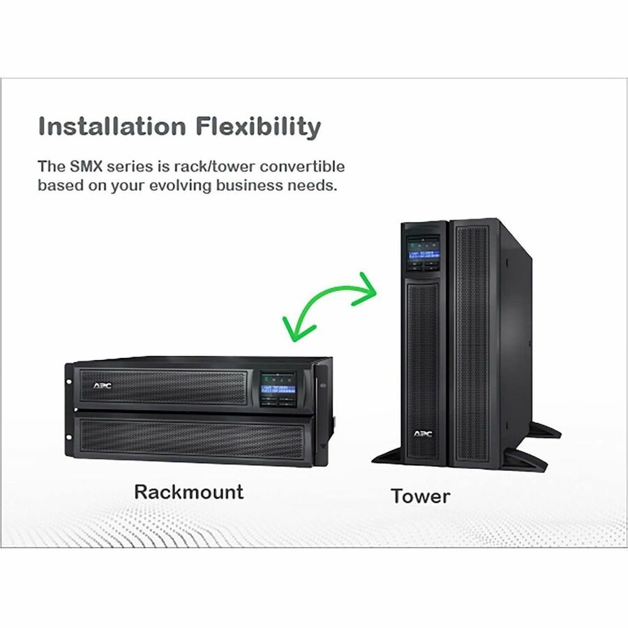 APC Smart-UPS X, Line Interactive, 3kVA, Rack/tower convertible 4U, 208V, 2x NEMA L6-20R+4x IEC C13+2x IEC C19, SmartSlot,Extended runtime,Short depth