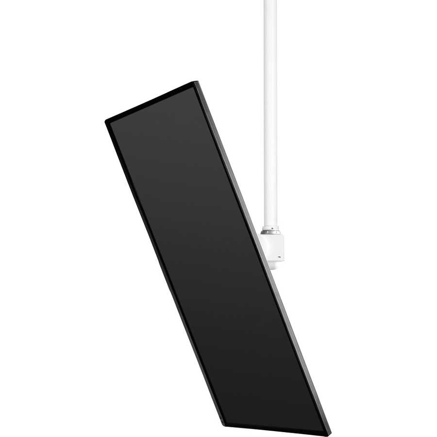 Atdec ceiling mount for large display, short pole - Loads up to 143lb - White - Universal VESA up to 800x500