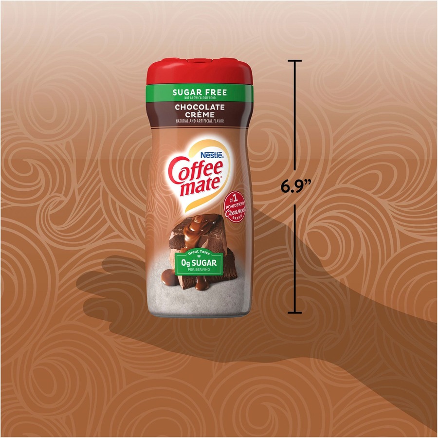 Coffee mate Gluten-Free Sugar Free Chocolate Crème Powder Coffee Creamer - Chocolate Crème Flavor - 0.64 lb (10.20 oz) - 1Each - 140 Serving