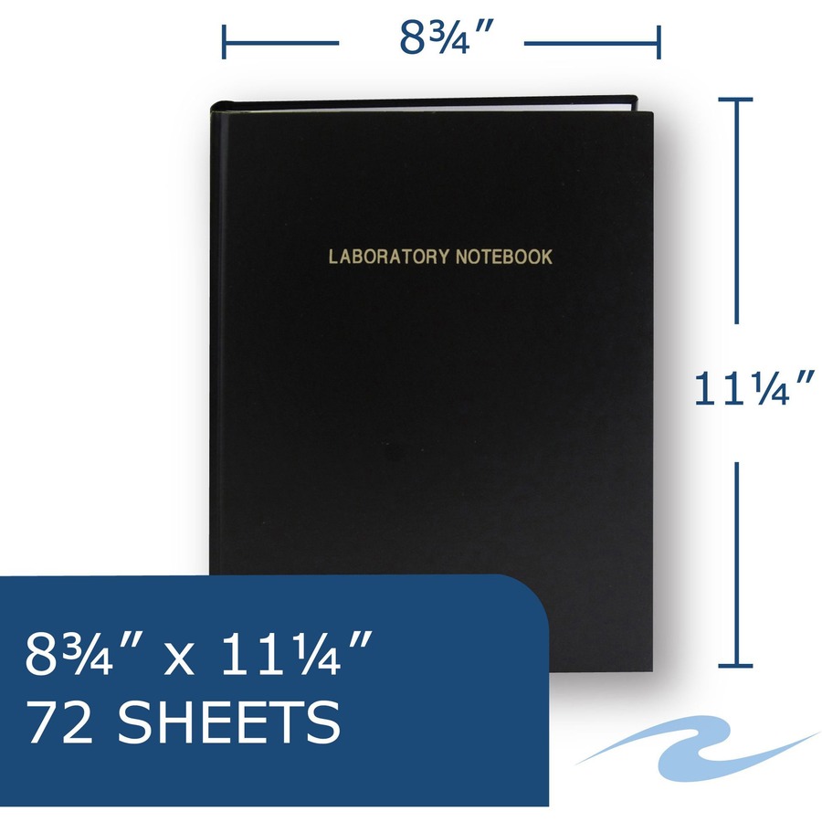 Roaring Spring 4x4 Graph Single Copy Lab Book with Numbered Pages - 72 Sheets - 144 Pages - Printed - Casebound/Sewn - Both Side Ruling Surface - 24 lb Basis Weight - 90 g/m² Grammage - 11 1/4" x 8 3/4" - 0.63" x 8.8" x 11.3" - White Paper - Laminate