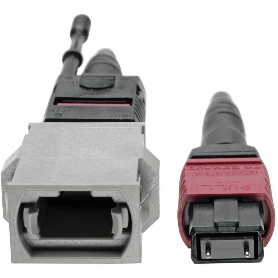 Eaton Tripp Lite Series MTP/MPO Parallel Optics Base-8 Migration Fiber Adapter, Polarity A to B, 12 Fiber, 40GB/100GB, OM4 M/F, Magenta, 8 in.