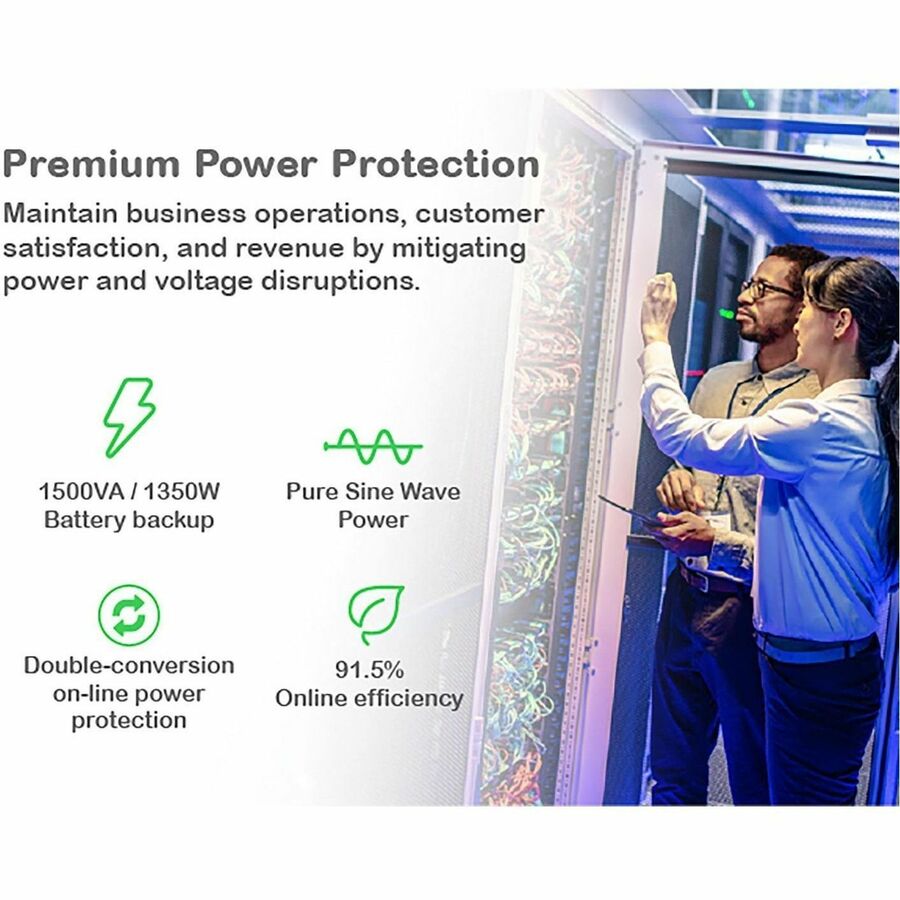 APC Smart-UPS On-Line, 1500VA, Rackmount 2U, 120V, 6x NEMA 5-15R outlets, SmartSlot, Extended runtime, W/ rail kit