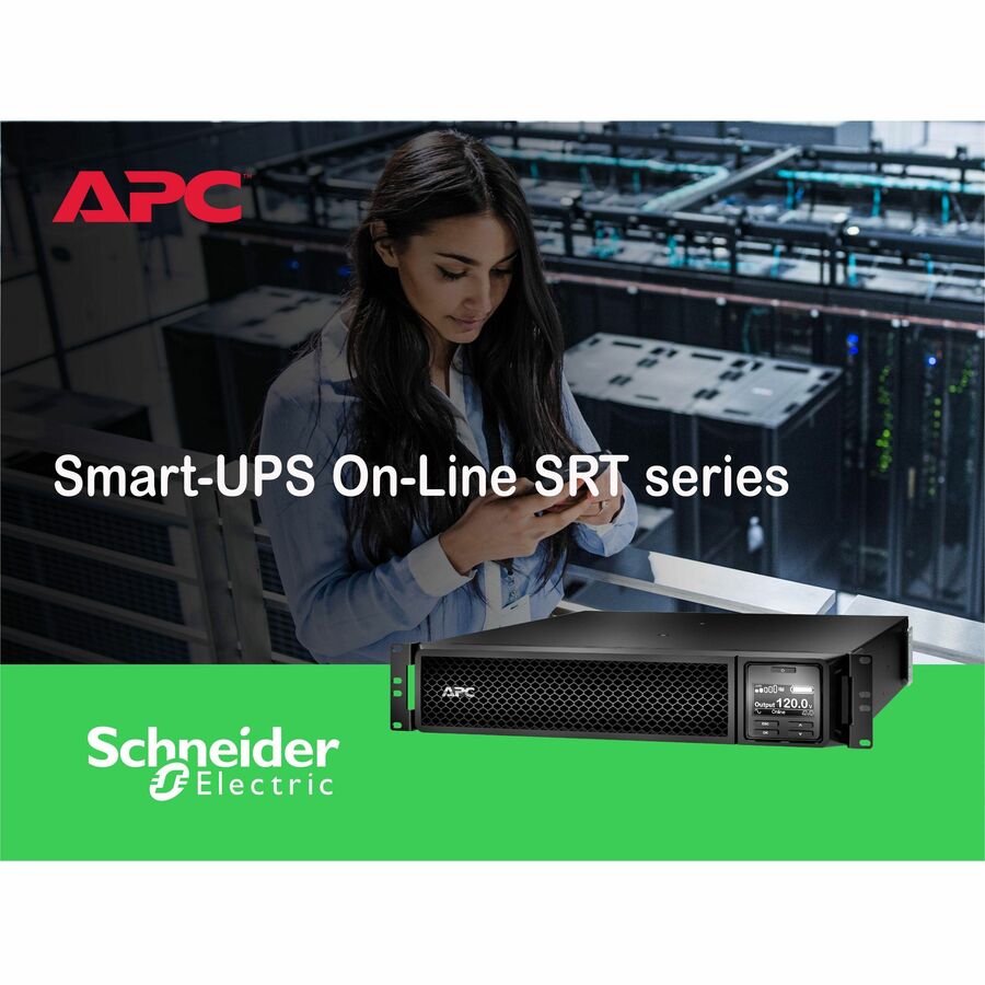 APC Smart-UPS On-Line, 1500VA, Rackmount 2U, 120V, 6x 5-15R NEMA outlets, Network Card, Extended runtime, W/ rail kit