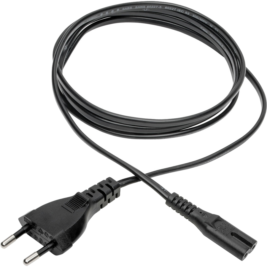 Tripp Lite by Eaton European Computer Power Cord C7 to Schuko 2.5A 250V 18 AWG 6 ft. (1.83 m) Black