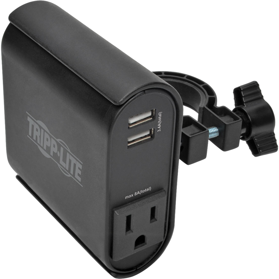 Tripp Lite by Eaton AC/USB Charging Clip for Display Mounts w/ 2 USB Ports & 2 5-15R