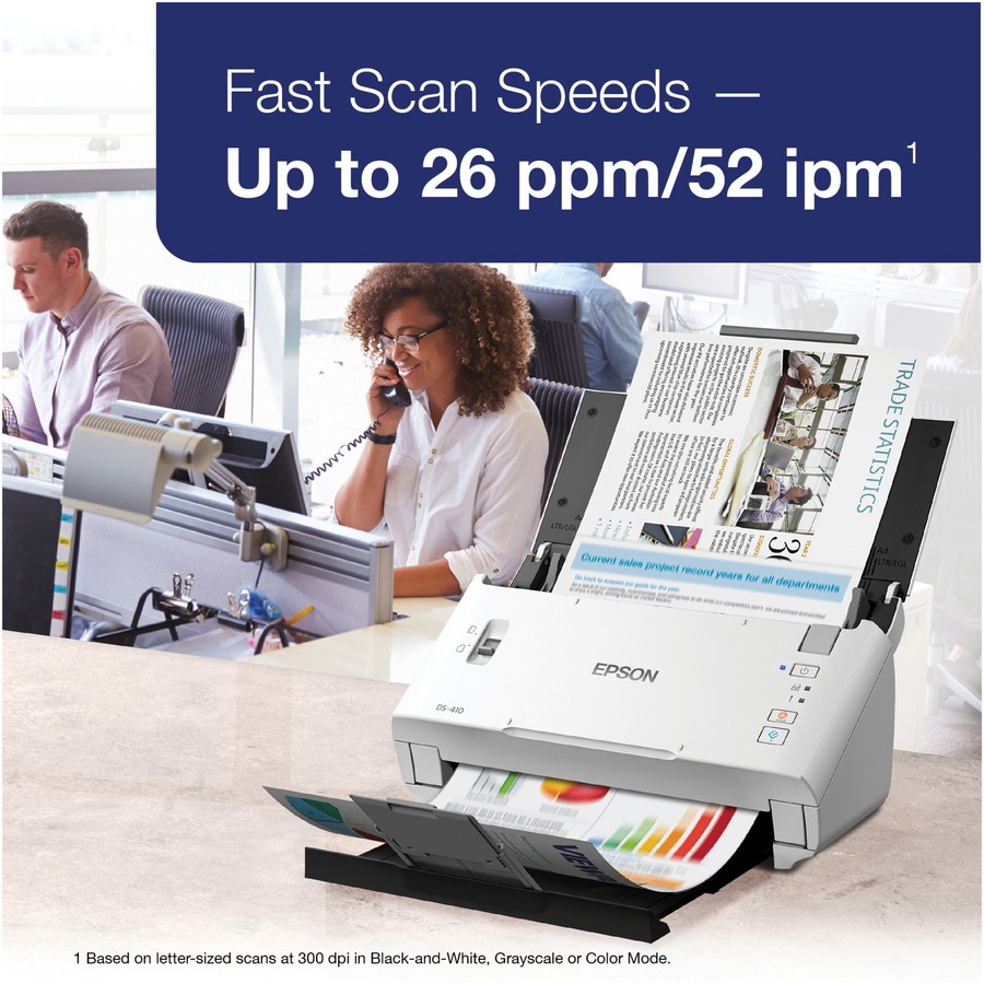 Epson DS-410 Sheetfed Scanner - 600 dpi Optical