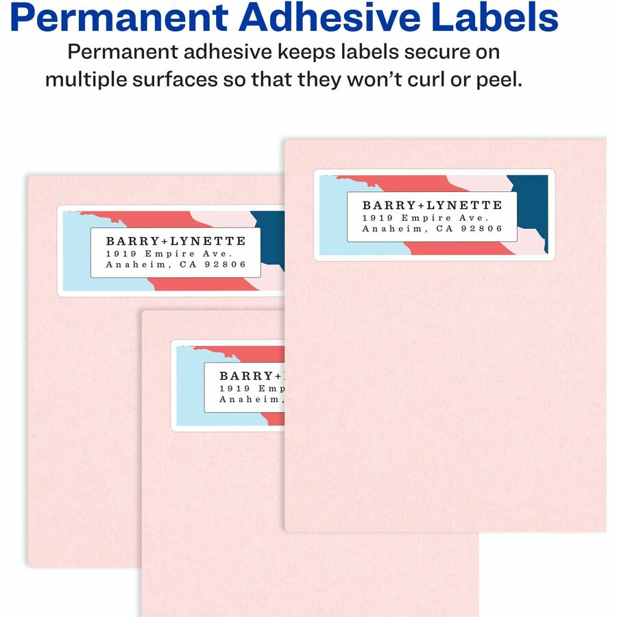 Picture of Avery&reg; Address Labels, Glossy White, 1" x 2-5/8" , 750 Total (6526)