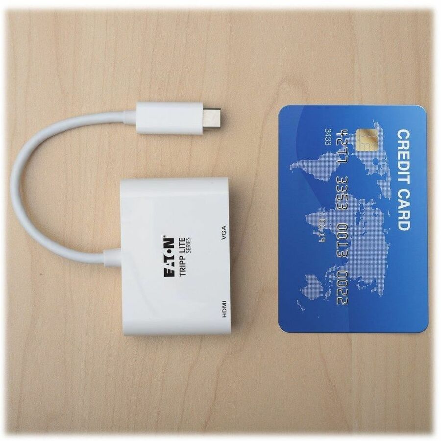 Eaton Tripp Lite Series USB-C Multiport Adapter (M/2xF) - 4K HDMI, VGA, White