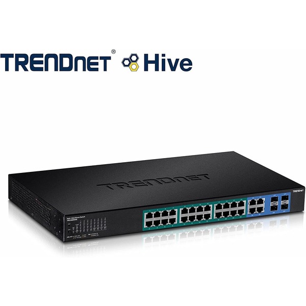 TRENDnet (TPE-5028WS) 28-Port Gigabit Web Smart  PoE+ Switch (370W)