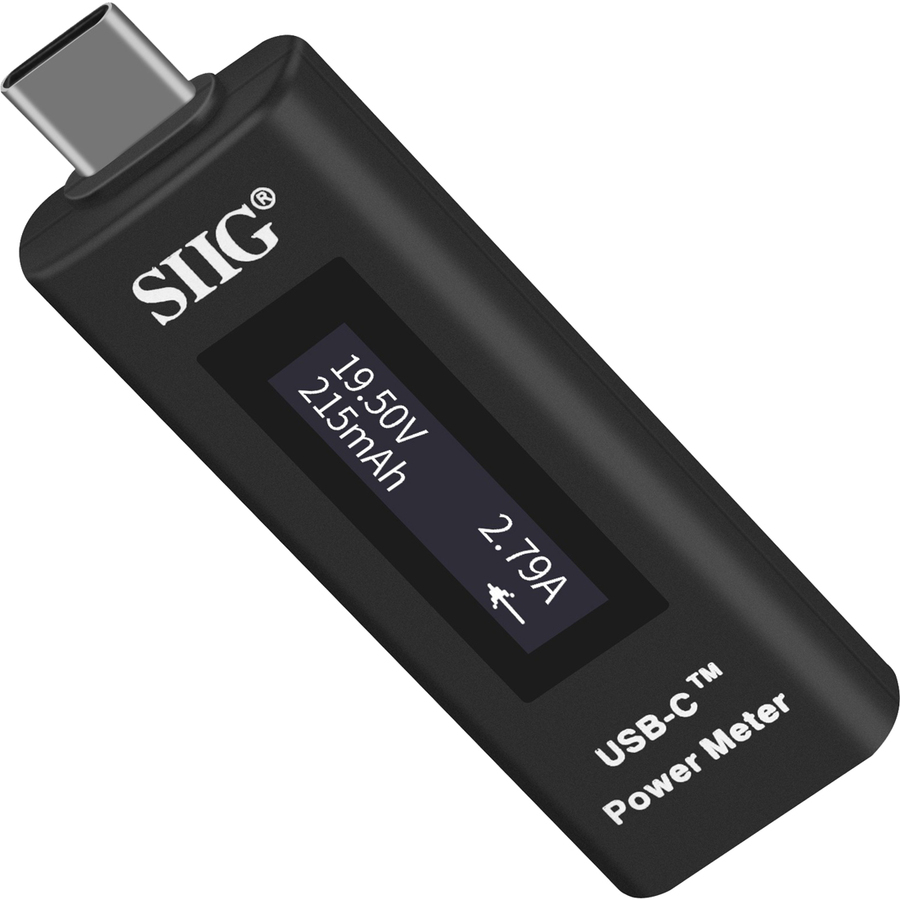 SIIG USB-C Power Meter Tester with Digital Indicator - USB Cable Testing - USB