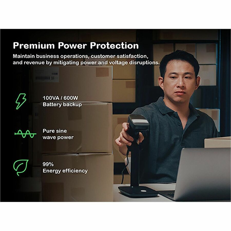 APC Smart-UPS C, Line Interactive, 1000VA, Tower, 120V, 8x NEMA 5-15R outlets, SmartConnect port, USB and Serial communication, AVR, Graphic LCD