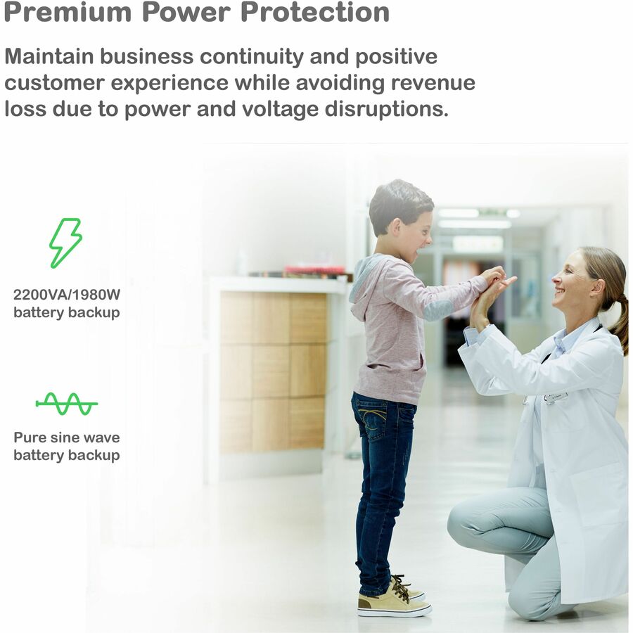 APC Smart-UPS, Line Interactive, 2200VA, Rackmount 2U, 120V, 6x NEMA 5-15R+2x NEMA 5-20R outlets, SmartConnect Port+SmartSlot, AVR, LCD