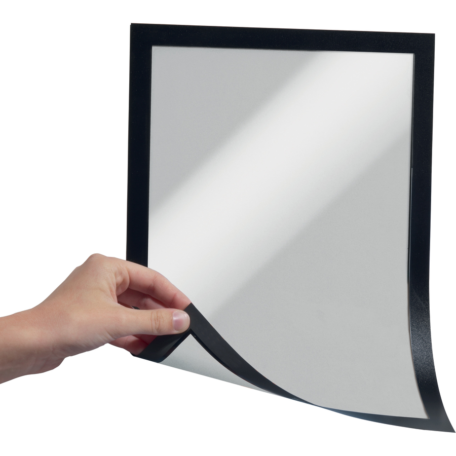 DURABLE DURAFRAME Document Frame - Holds 8.50" x 11" Insert - Rectangle - Surface - Horizontal, Vertical - Sturdy, Magnetic, Self-adhesive - 2 Pack - Black = DBL477101