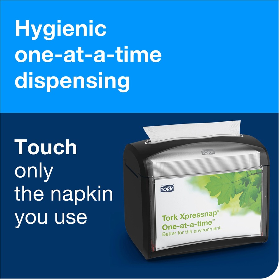 Tork Xpressnap® Natural Dispenser Napkin N4 - Tork Xpressnap® Natural Dispenser Napkin N4, Universal, Interfold 1-ply, 12 x 500 napkins, 13" x 8.5" , DX906E - Paper Napkins - TRKDX906E