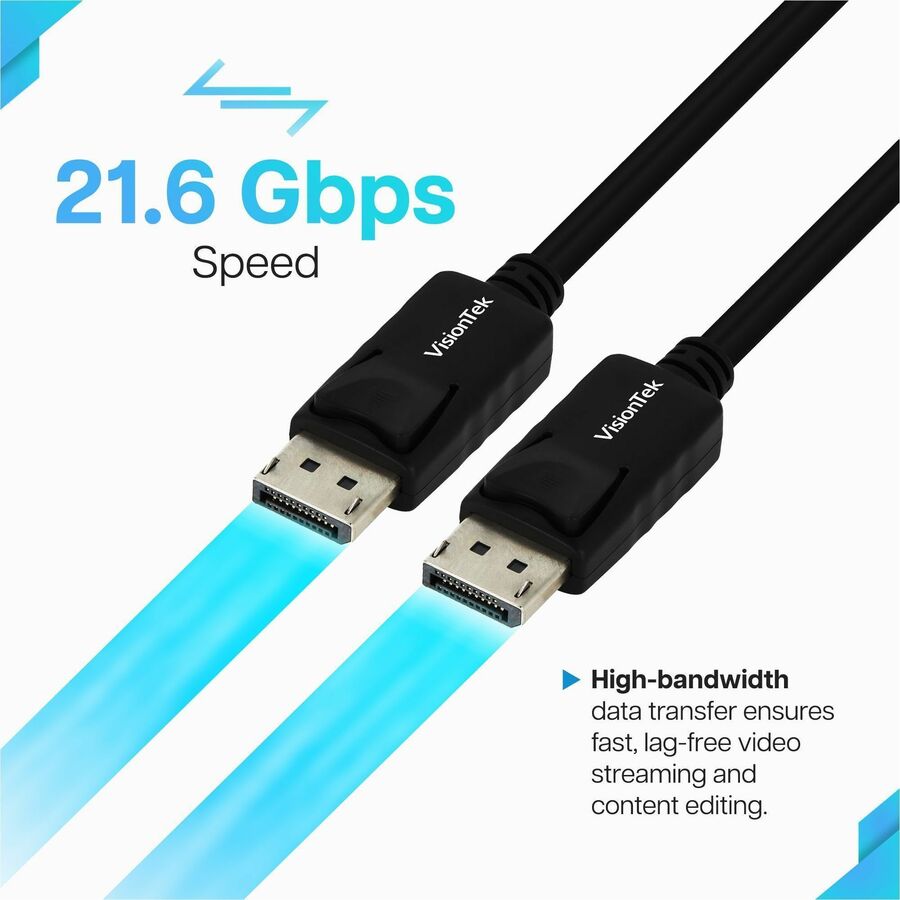 VisionTek DisplayPort to DisplayPort 2M Cable (M/M)