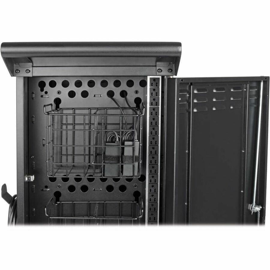 Eaton Tripp Lite Series 27-Device AC Charging Cart for Laptops and Chromebooks - 120V, NEMA 5-15P, 10 ft. (3.05 m) Cord, Black