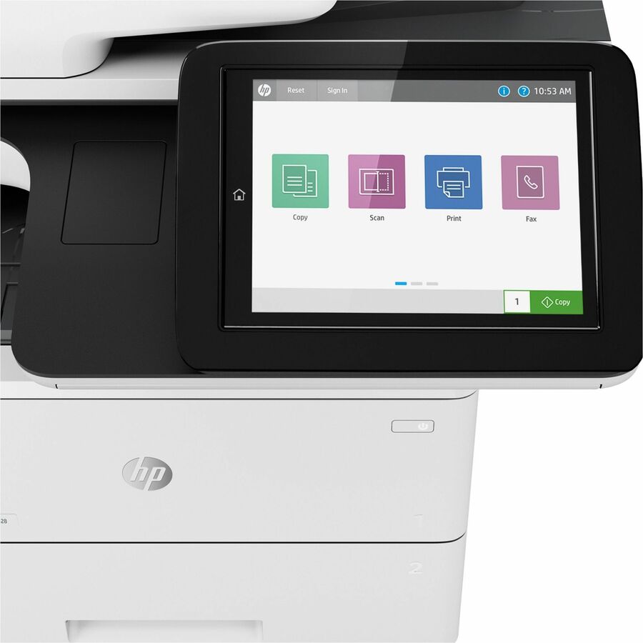 HP LaserJet M528dn Laser Multifunction Printer - Monochrome - Copier/Printer/Scanner - 43 ppm Mono Print - 1200 x 1200 dpi Print - Automatic Duplex Print - Up to 150000 Pages Monthly - 650 sheets Input - Color Scanner - 600 dpi Optical Scan - Gigabit Ethe