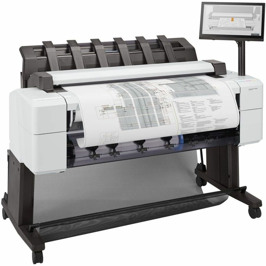 HP DesignJet T2600dr 36-inch PostScript multifunction printer for large-format plan printing and scanning — alternate view 6