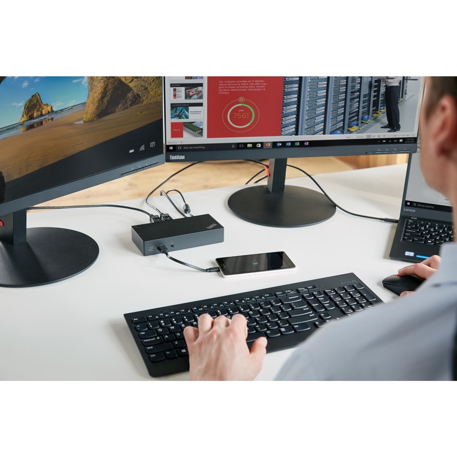 LENOVO DCG SOURCING LENOVO DOCKING STATION - FOR NOTEBOOK/TABLET PC - USB TYPE C - — alternate view 6