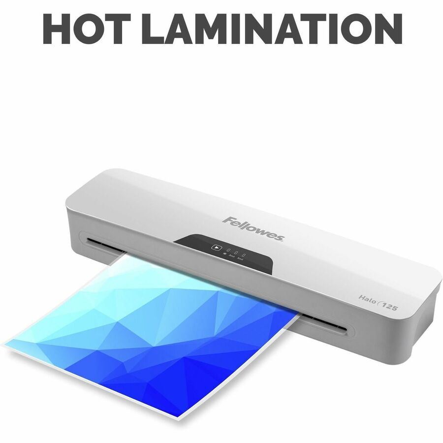 Fellowes Halo™ 125 Thermal Laminator for Home, School or Office with 25 Pouch Starter Kit, Easy to Use, 1 Minute Warm-Up, Jam Free - Pouch - Release Lever - 4.3" x 17.1" x 2.9"