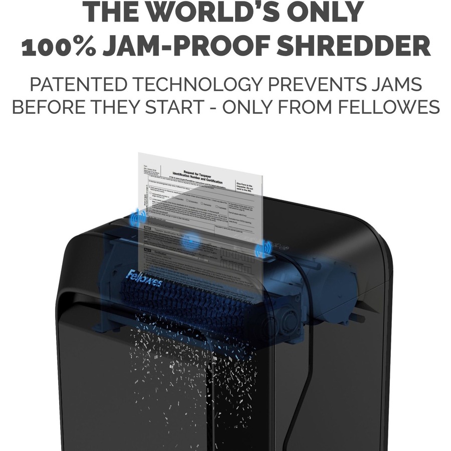 Fellowes Powershred LX210 Micro Cut Shredder - Micro Cut - 16 Per Pass - for shredding Paper, Credit Card, Paper Clip, Staples, Junk Mail - 0.2" x 0.5" Shred Size - P-4 - 2.13 m/min - 9" Throat - 20 Minute Run Time - 22.71 L Wastebin Capacity - Black = FEL5015201
