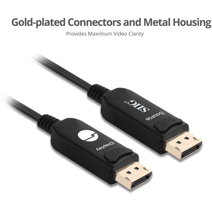 DISPLAYPORT OUTPUT SIIG ACTIVE FIBER OPTIC CABLE - 20 PIN DISPLAYPORT LEFT CONNE — alternate view 6
