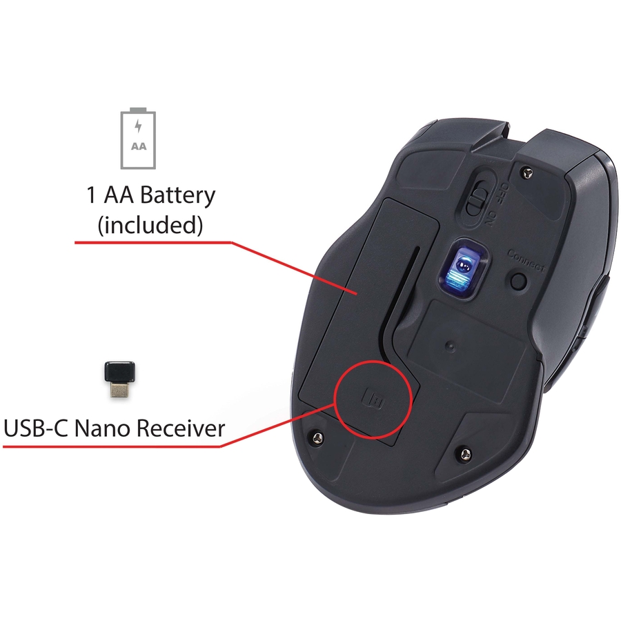 Verbatim USB-C&trade; Wireless Blue LED Mouse - Red