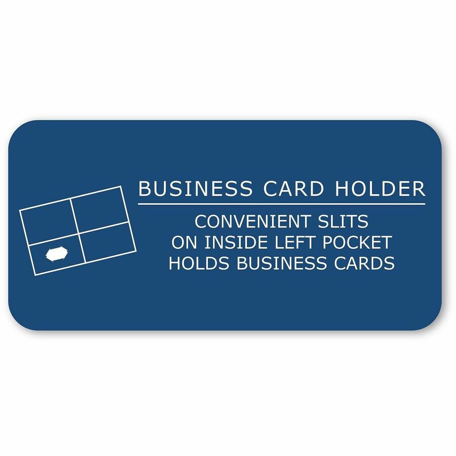 ROA50112CS - Pocket Folders feature an embossed leatherette finish for a professional look and two inside pockets for holding loose papers. Color is printed on durable, white tag stock on the outside, but the inside surface is white. The 11.5 point board is nonglossy. Pocket Folders are designed to hold 8-1/2" x 11" documents.