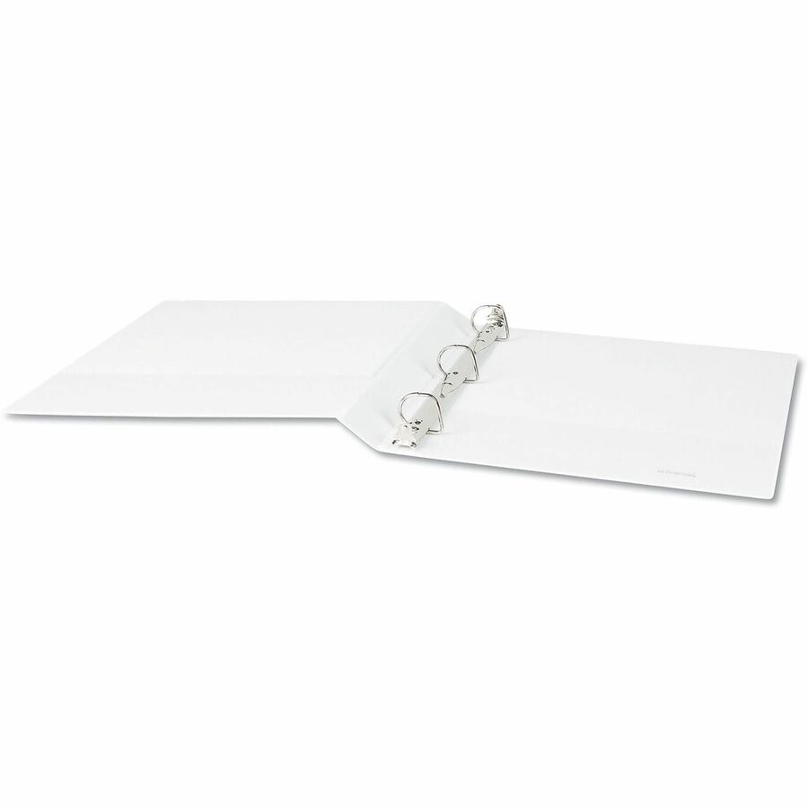 Universal Slant D-Ring View Binder, 3 Rings, 1" Capacity, 11 x 8.5, White - 1" Binder Capacity - Letter - 8 1/2" x 11" Sheet Size - 220 Sheet Capacity - 3 Ring(s) - Fastener(s): Ring - Pocket(s): 2, Inside Front & Back - Polypropylene - White - Non-stick 