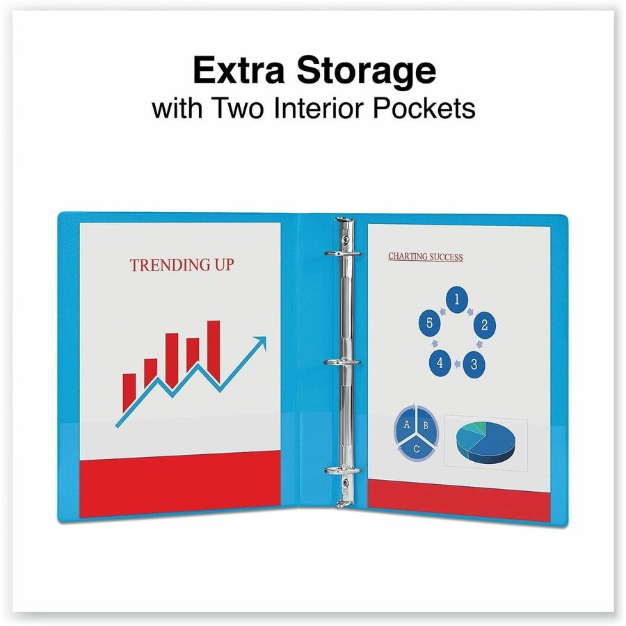 Universal Slant D-Ring View Binder, 3 Rings, 1" Capacity, 11 x 8.5, Light Blue - 1" Binder Capacity - Letter - 8 1/2" x 11" Sheet Size - 220 Sheet Capacity - 3 Ring(s) - Fastener(s): Ring - Pocket(s): 2, Inside Front & Back - Polypropylene - Light Blue - 