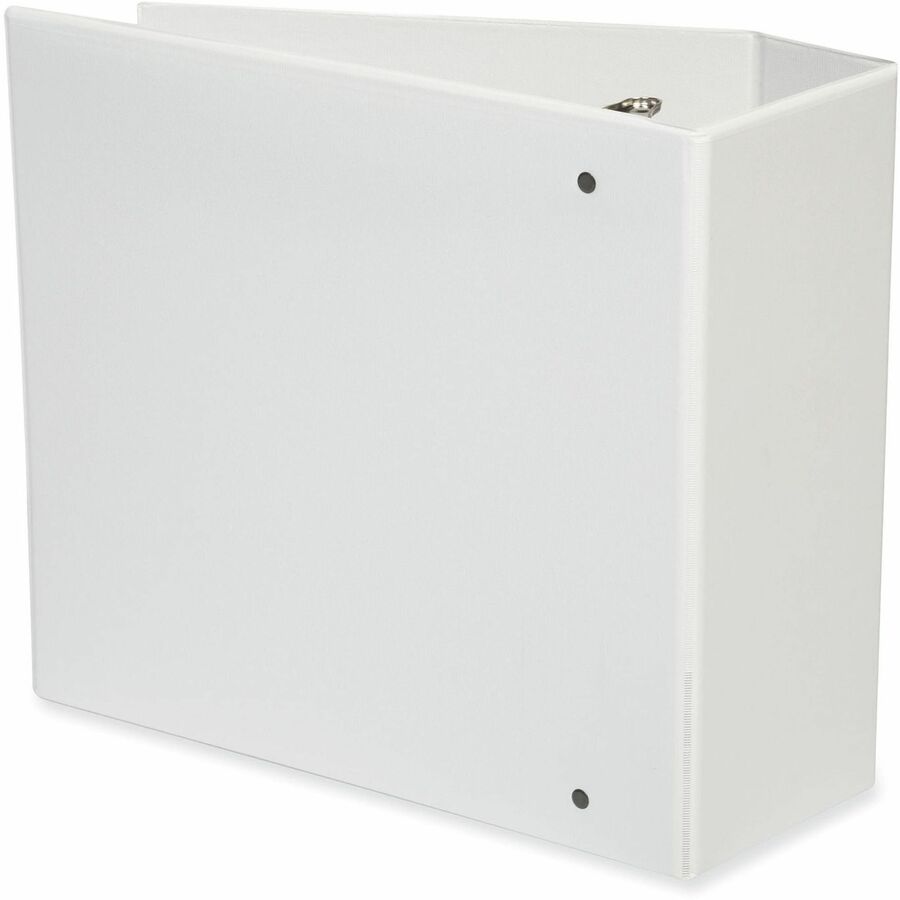 Universal Slant D-Ring View Binder, 3 Rings, 5" Capacity, 11 x 8.5, White - 5" Binder Capacity - Letter - 8 1/2" x 11" Sheet Size - 950 Sheet Capacity - 3 Ring(s) - Fastener(s): Ring - Pocket(s): 2, Inside Front & Back - Polypropylene - White - Non-stick 