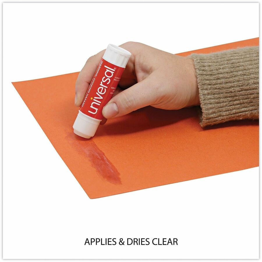 Universal Products Glue Stick - 0.74 oz - Clear - 12 / Pack